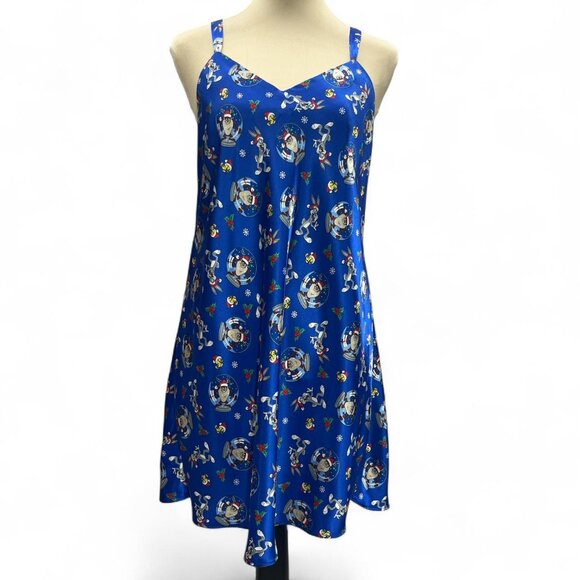 Warner Bros. Other - Looney Tunes Blue Christmas Nightgown | M